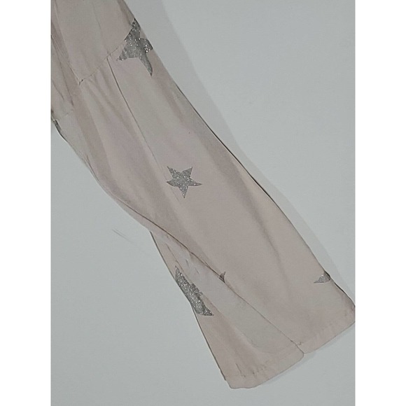 Venti6 Button Down Tattered Style Long Sleeve Shirt Glittery Silver Stars Medium - Picture 6 of 11